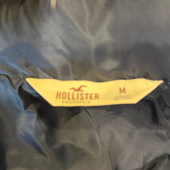 Hollister Womens Vintage 2000s Blue Puffer Coat with Faux Fur Trim. - Picture 6 of 13